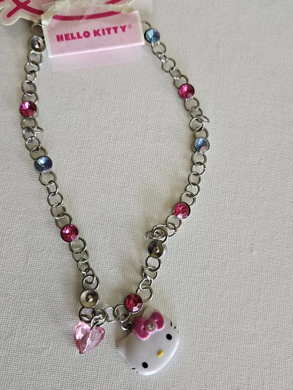 Hello Kitty Chocker Necklace Gems Silver